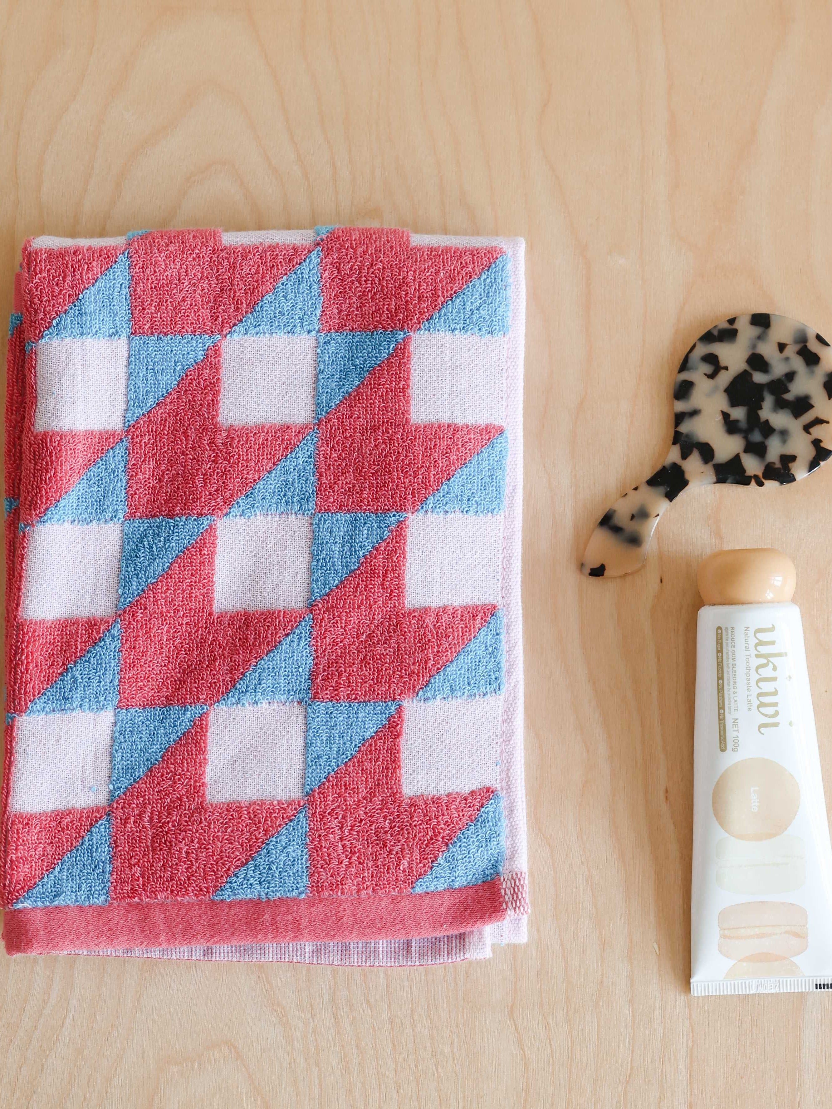 Checkerboard Cotton Bath Towel original reference image 7