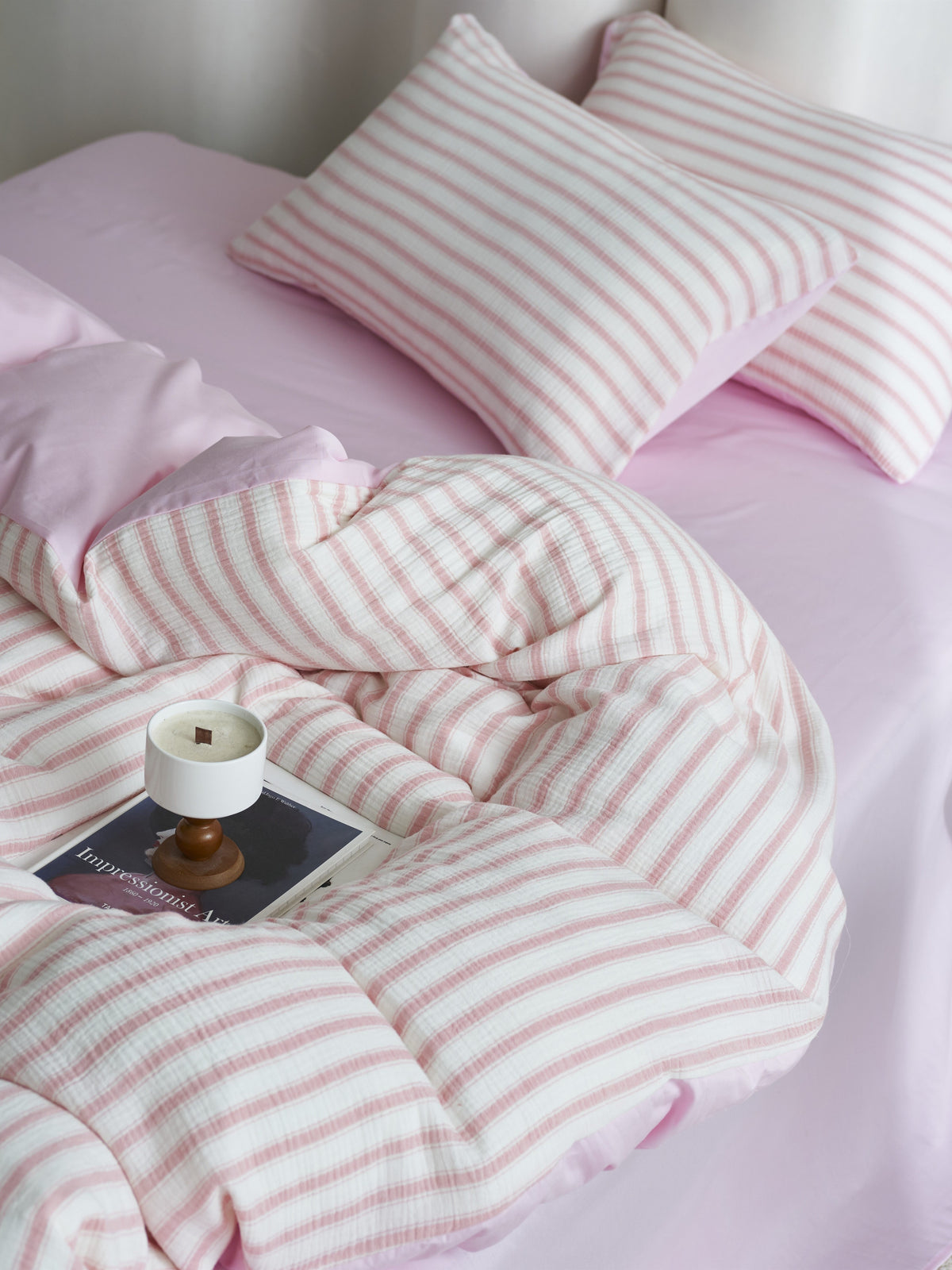 Cloud Crinkle Cotton Muslin Duvet Cover original reference image 2