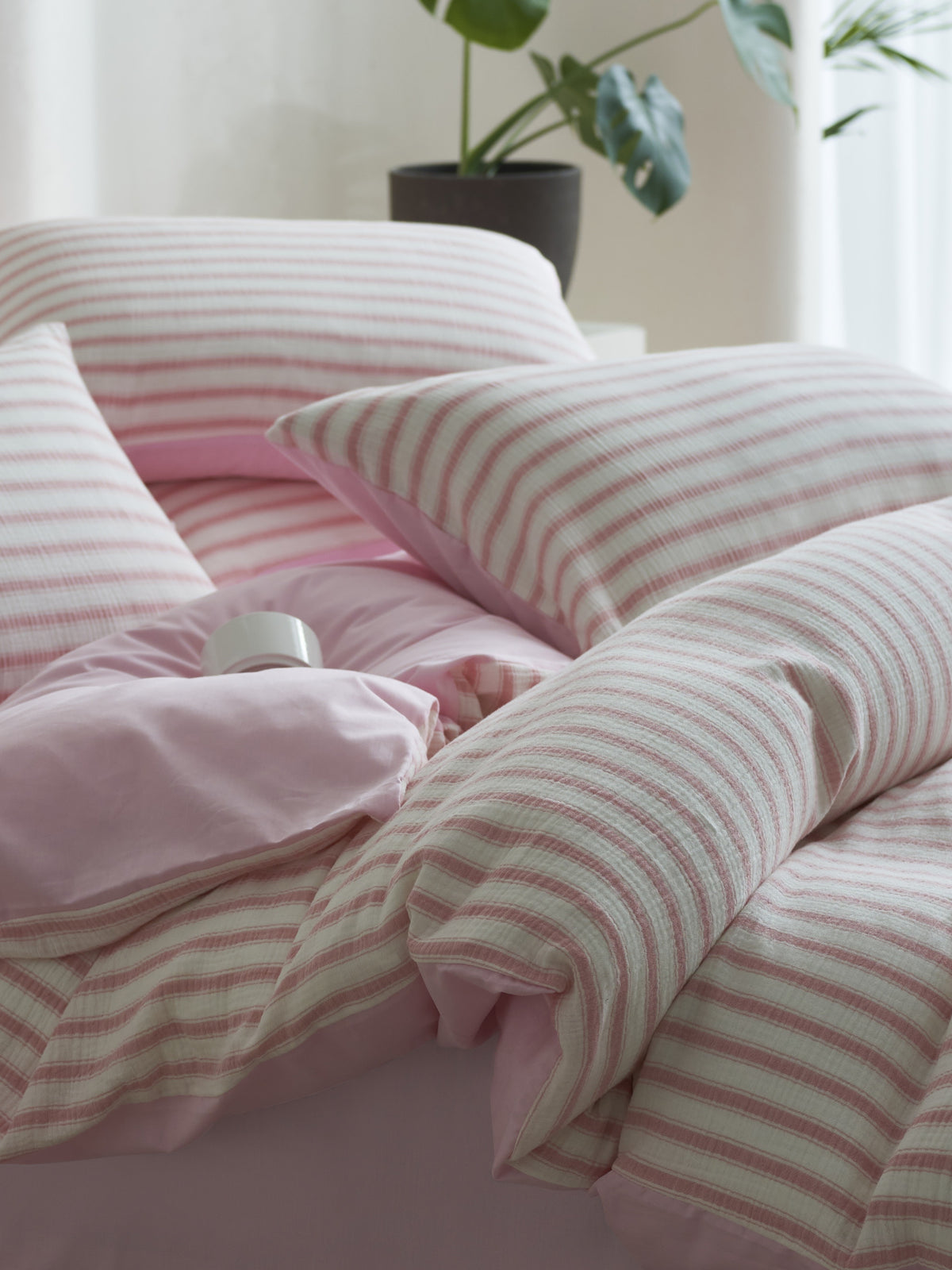 Cloud Crinkle Cotton Muslin Duvet Cover original reference image 3