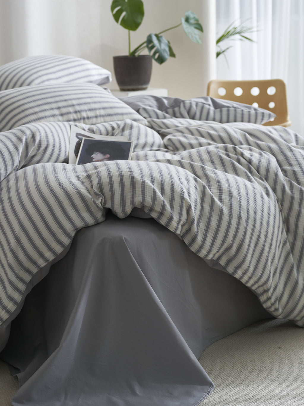Cloud Crinkle Cotton Muslin Duvet Cover original reference image 32