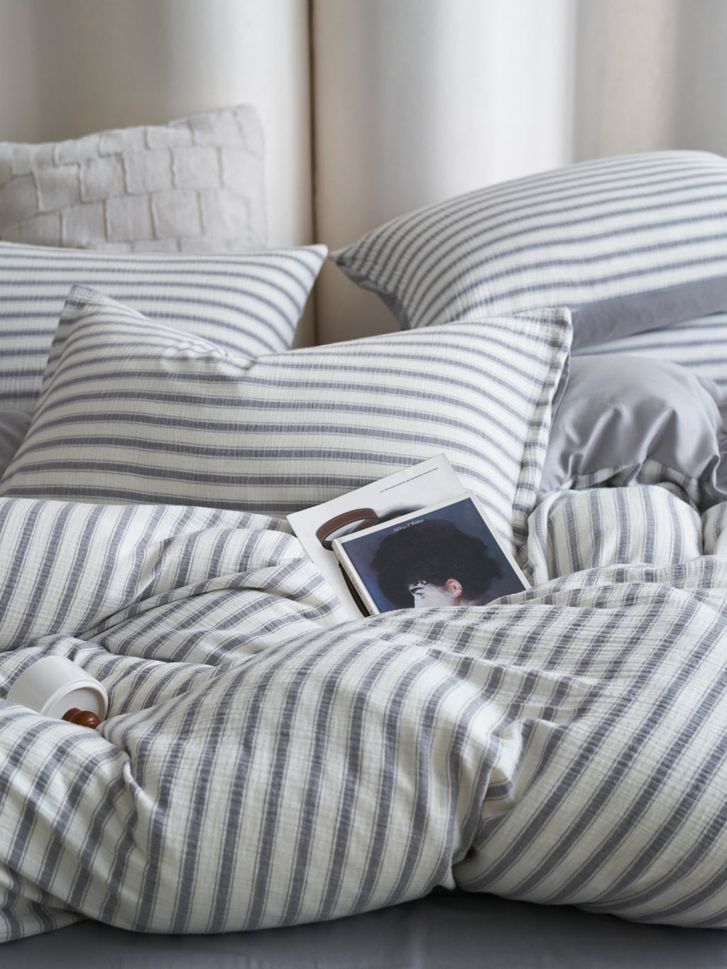 Cloud Crinkle Cotton Muslin Duvet Cover original reference image 36