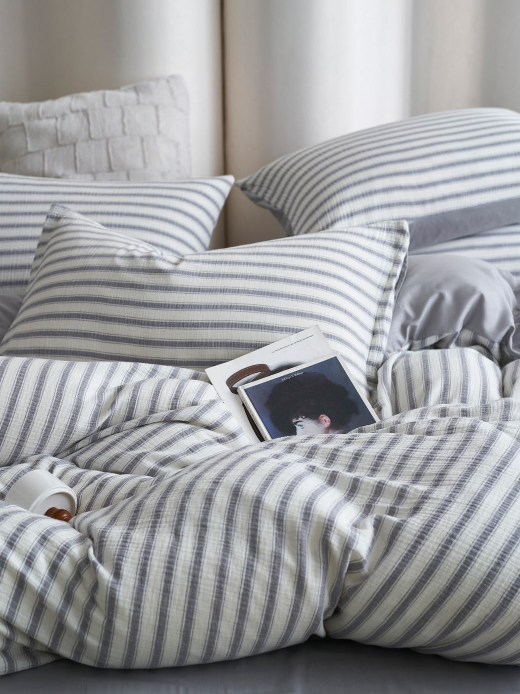 Cloud Crinkle Cotton Muslin Duvet Cover original reference image 36