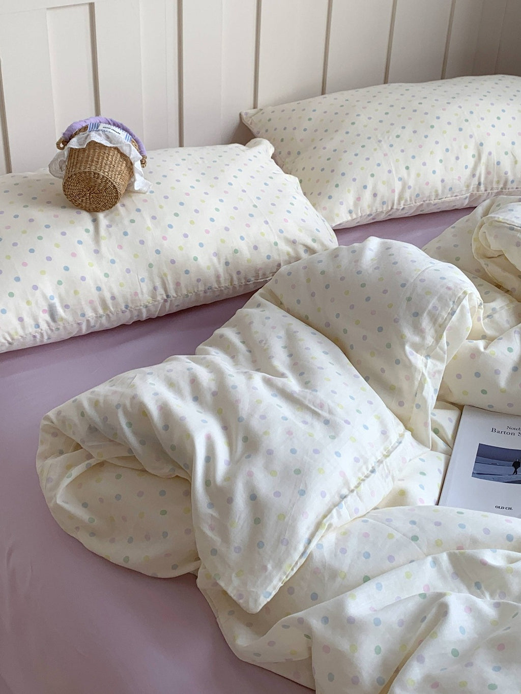 Cloud Dot Double Gauze Cotton Duvet Cover original reference image 1