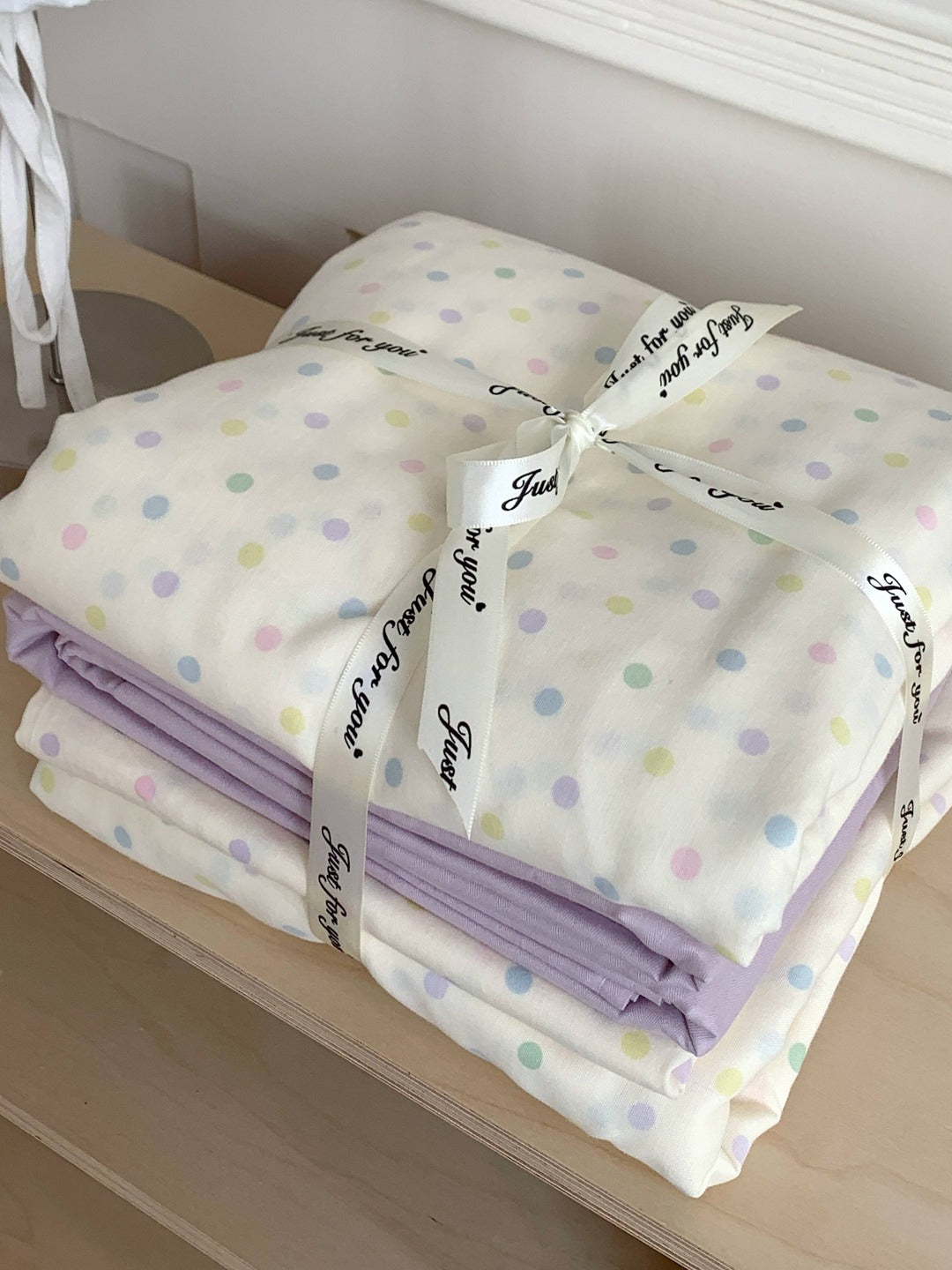 Cloud Dot Double Gauze Cotton Duvet Cover original reference image 2