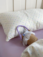 Cloud Dot Double Gauze Cotton Duvet Cover original reference image 5