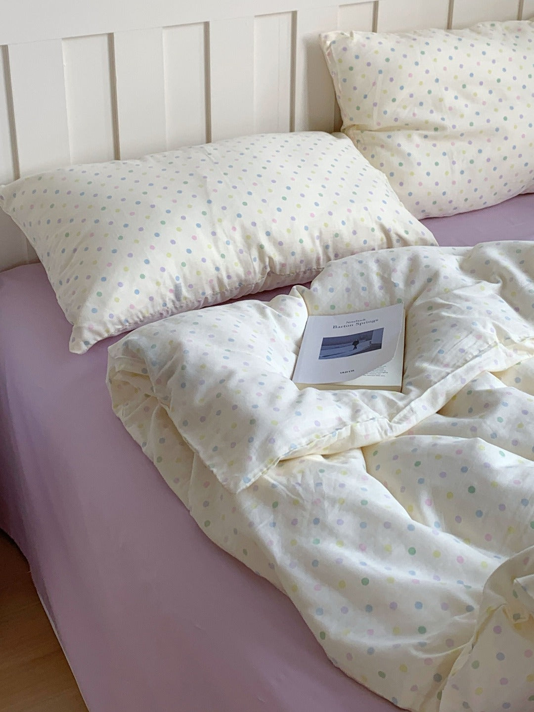 Cloud Dot Double Gauze Cotton Duvet Cover original reference image 8