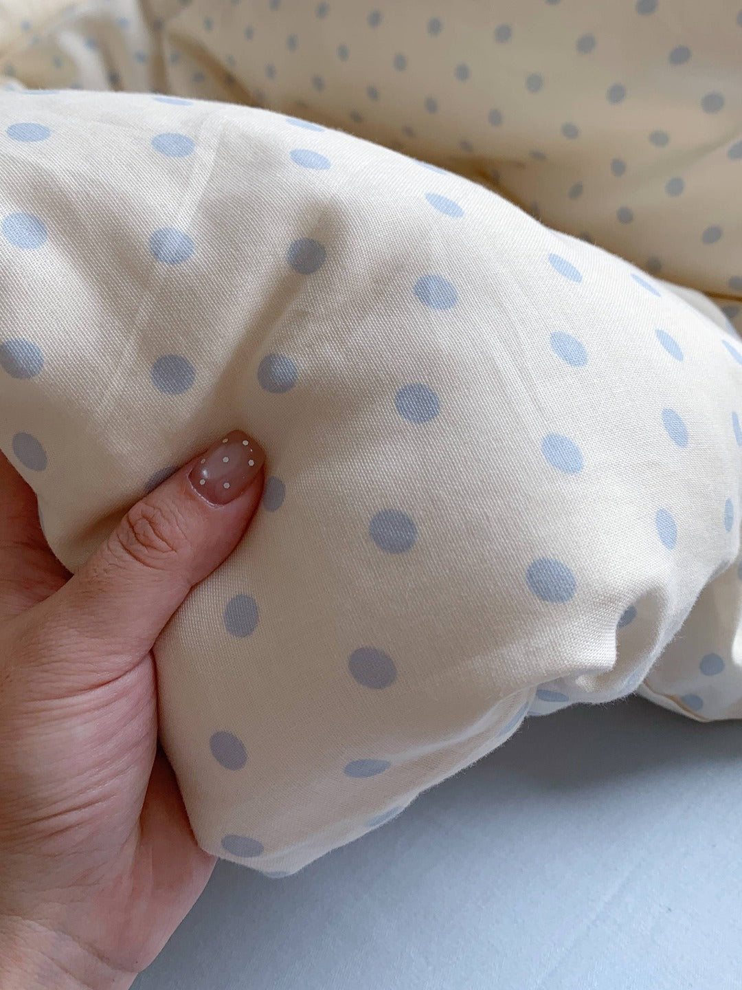 Cloud Dot Double Gauze Cotton Duvet Cover original reference image 10