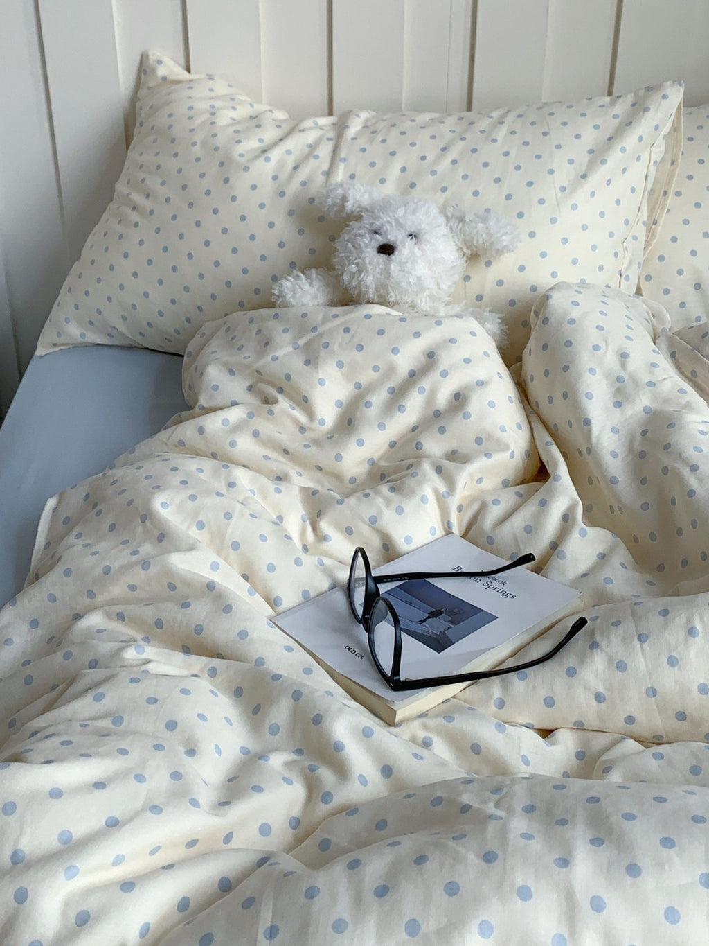 Cloud Dot Double Gauze Cotton Duvet Cover original reference image 15