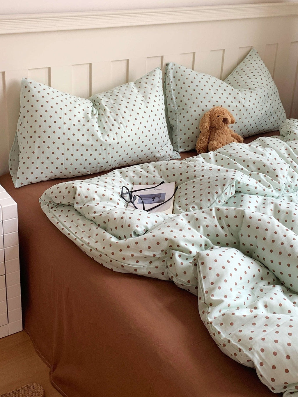 Cloud Dot Double Gauze Cotton Duvet Cover original reference image 25