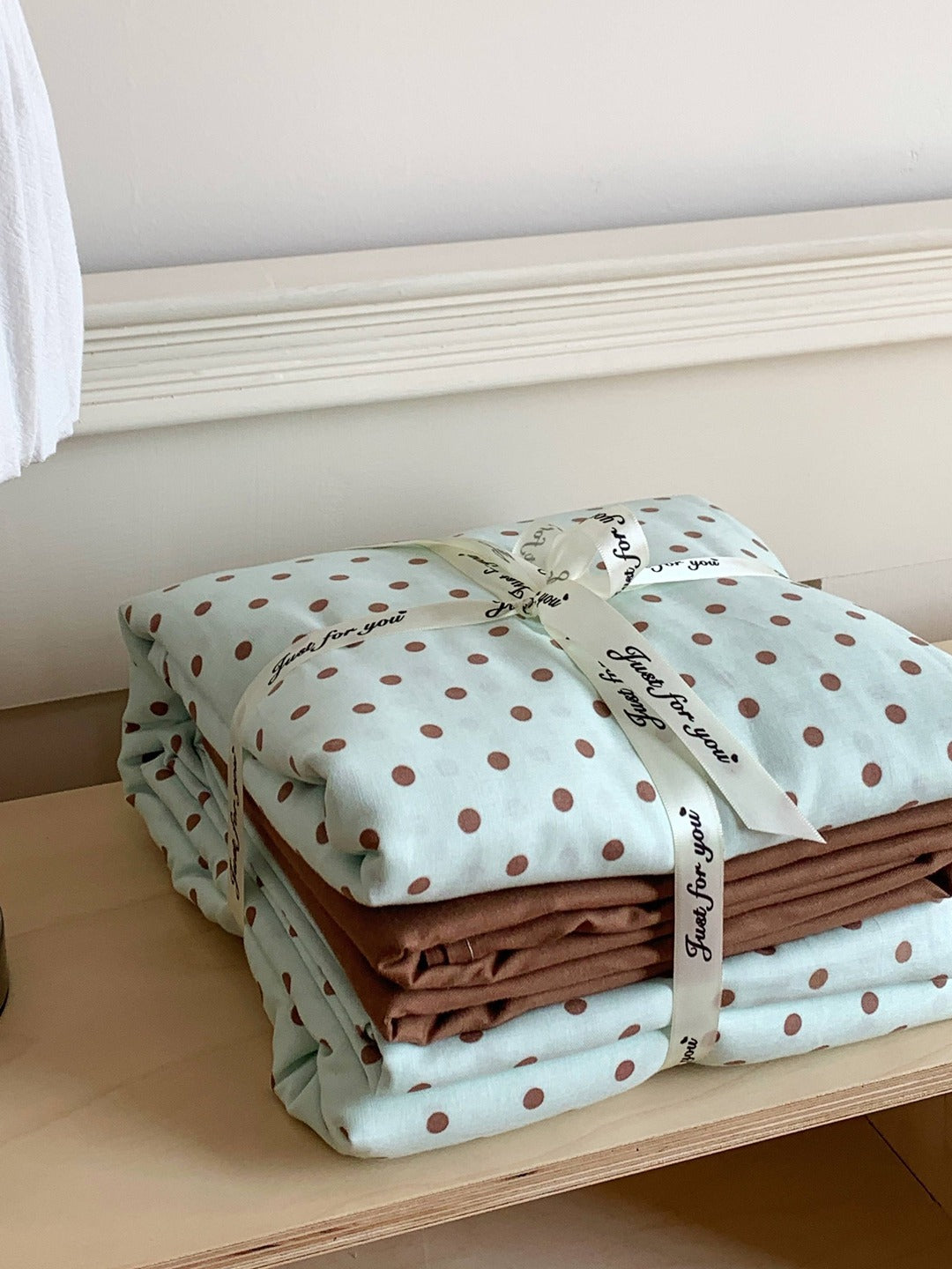 Cloud Dot Double Gauze Cotton Duvet Cover original reference image 26