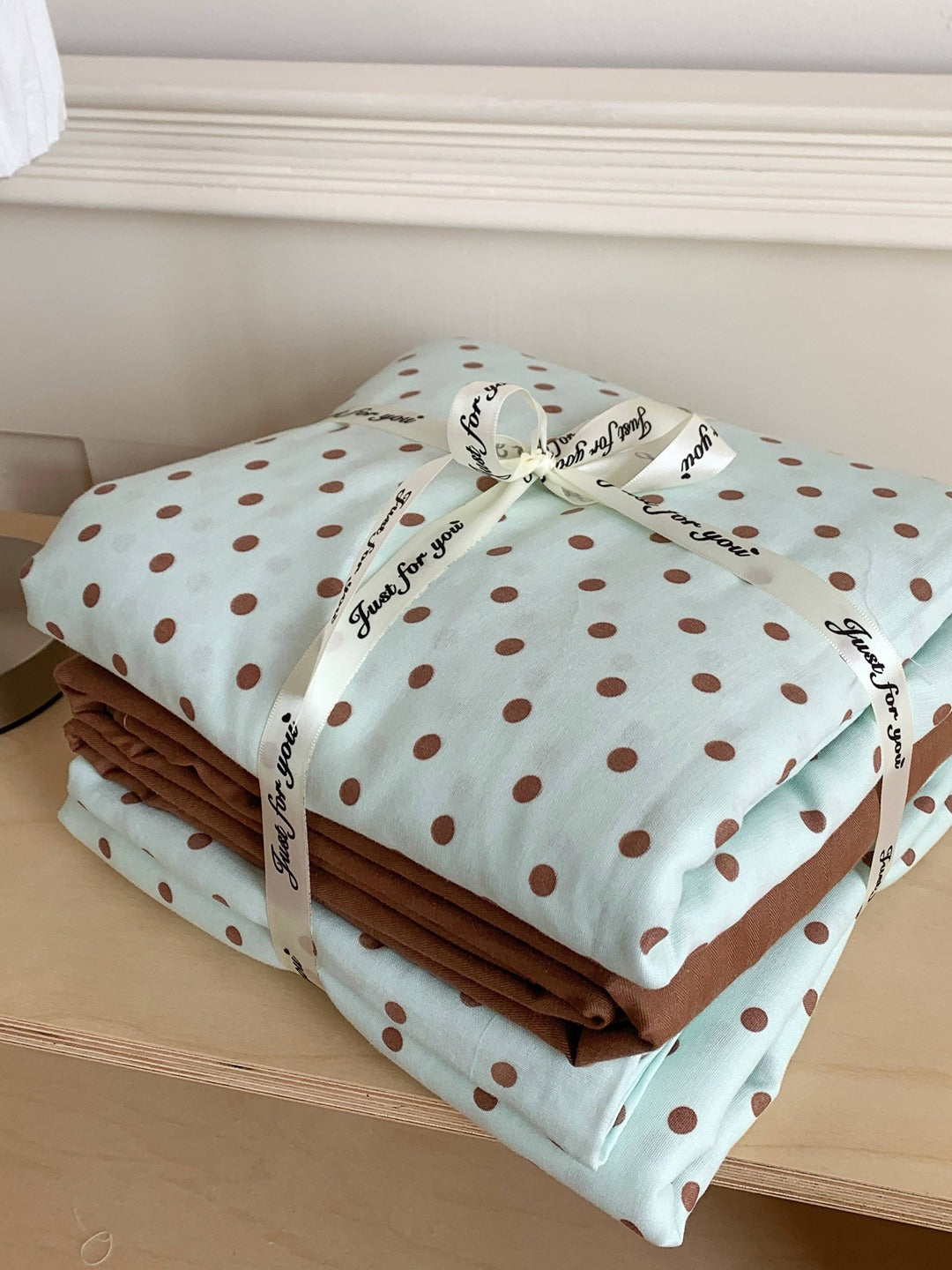 Cloud Dot Double Gauze Cotton Duvet Cover original reference image 27