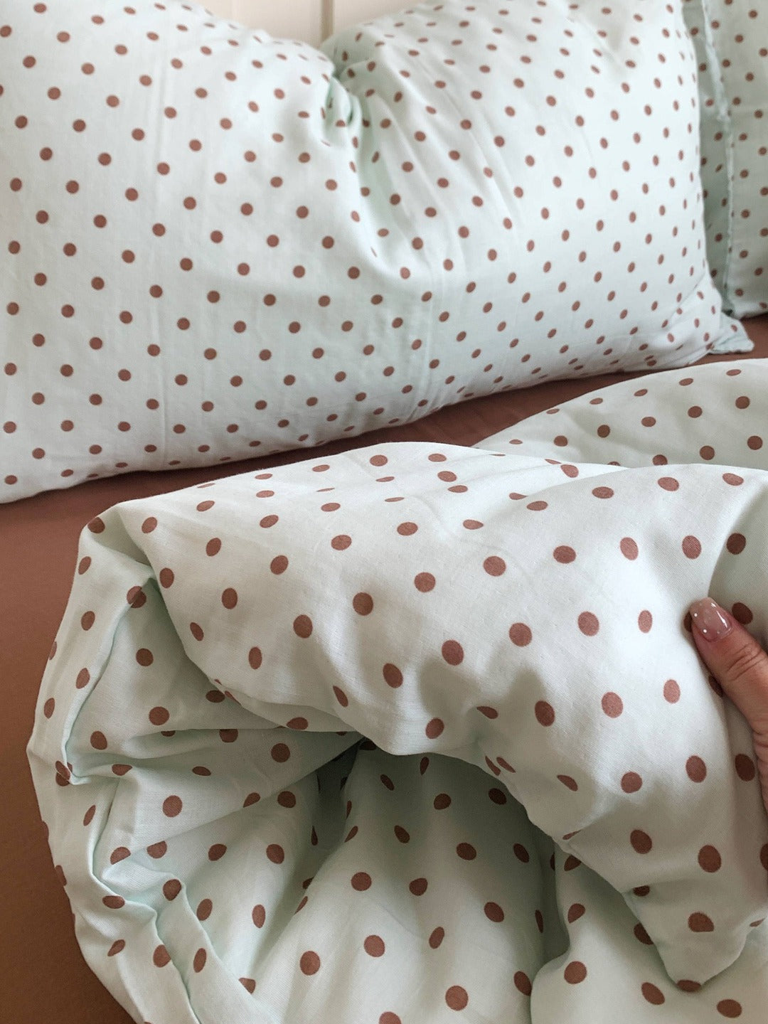 Cloud Dot Double Gauze Cotton Duvet Cover original reference image 31