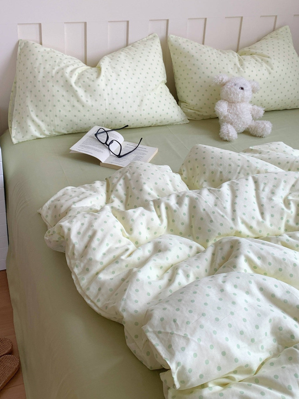 Cloud Dot Double Gauze Cotton Duvet Cover original reference image 33
