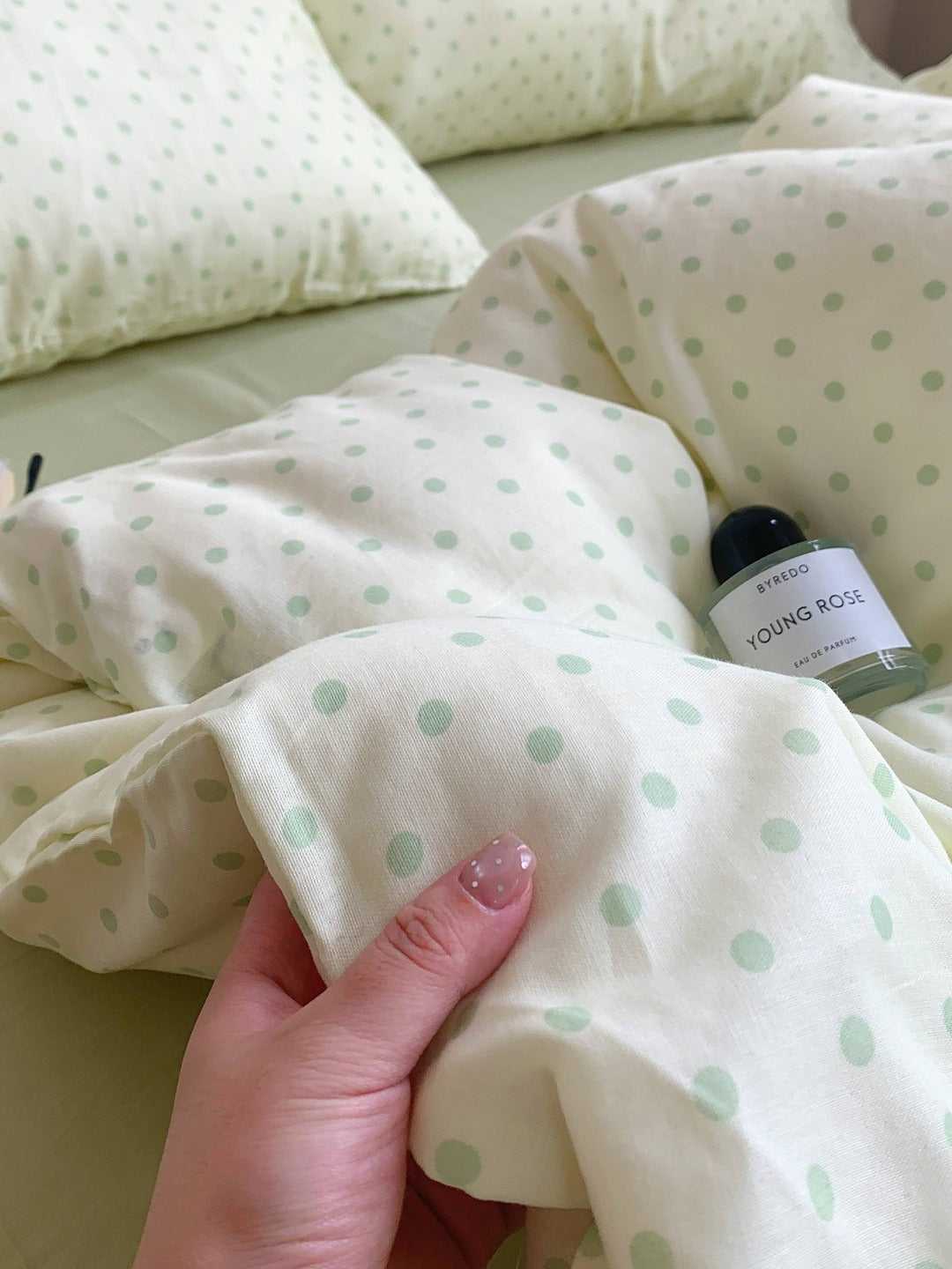 Cloud Dot Double Gauze Cotton Duvet Cover original reference image 34