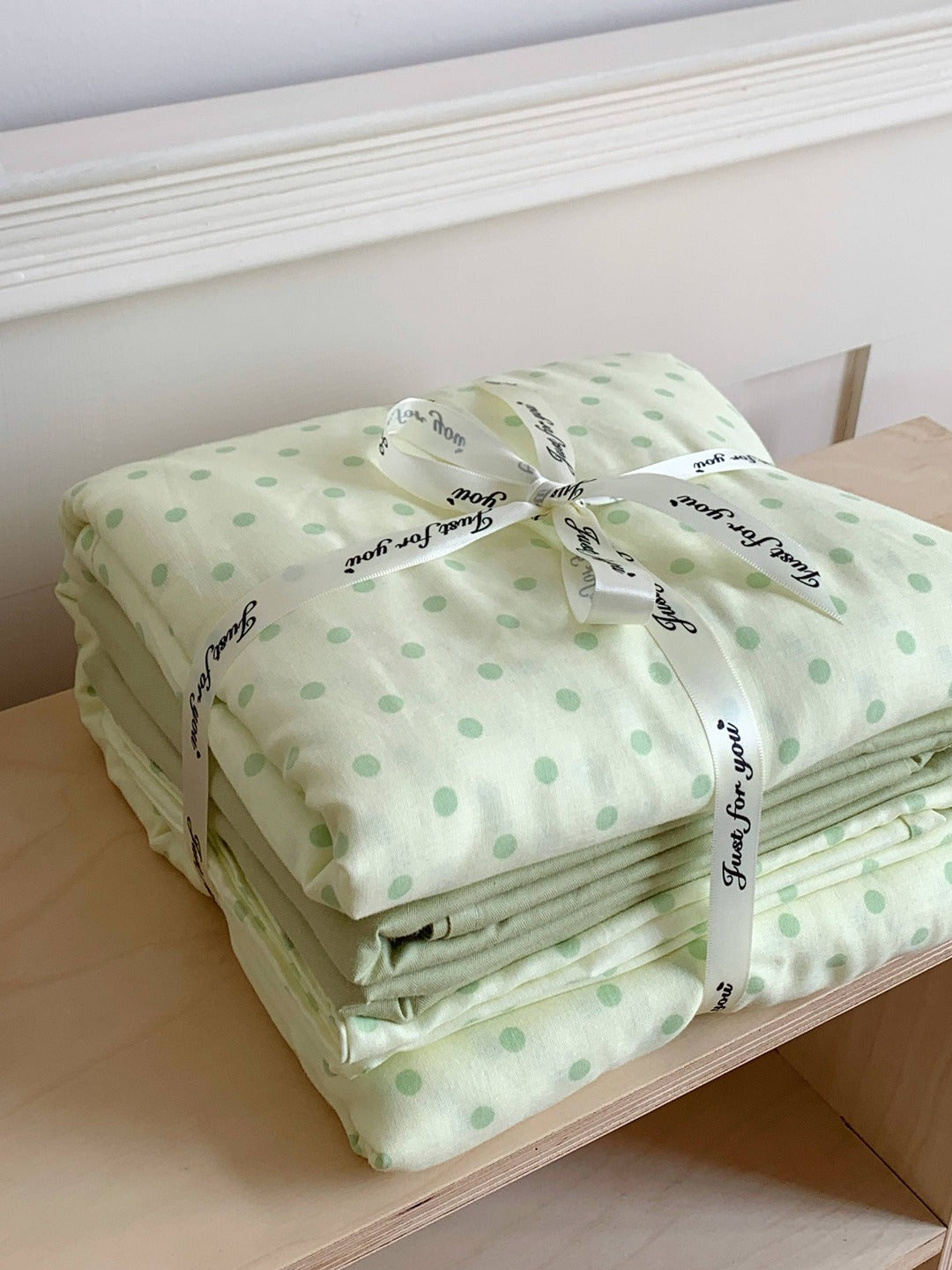 Cloud Dot Double Gauze Cotton Duvet Cover original reference image 37
