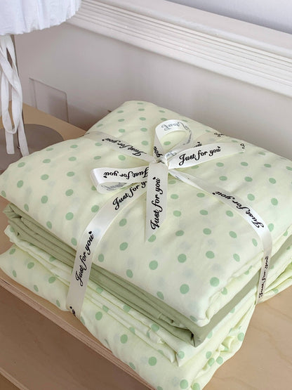 Cloud Dot Double Gauze Cotton Duvet Cover original reference image 39