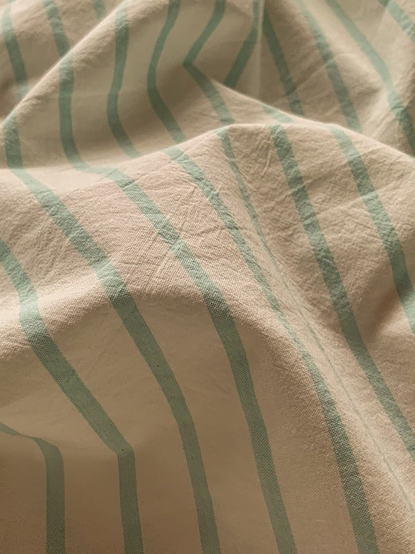 Colorblock Stitch Washed Cotton Duvet Cover original reference image 7