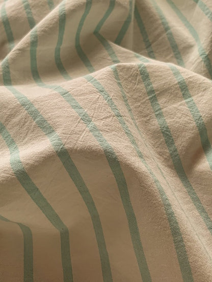 Colorblock Stitch Washed Cotton Duvet Cover original reference image 7
