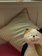 Colorblock Stitch Washed Cotton Duvet Cover original reference image 9
