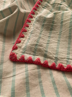 Colorblock Stitch Washed Cotton Duvet Cover original reference image 11