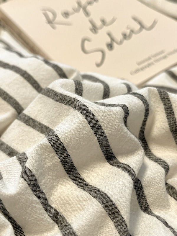 Colorblock Stitch Washed Cotton Duvet Cover original reference image 25