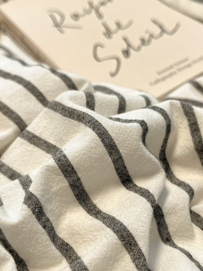Colorblock Stitch Washed Cotton Duvet Cover original reference image 25