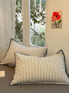 Colorblock Stitch Washed Cotton Duvet Cover original reference image 29