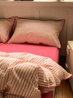 Colorblock Stitch Washed Cotton Duvet Cover original reference image 50