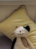 Colorblock Stitch Washed Cotton Duvet Cover original reference image 55