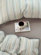 Cove Stitch Washed Cotton Duvet Cover original reference image 3