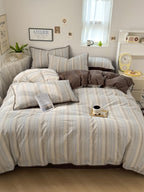 Cove Stitch Washed Cotton Duvet Cover original reference image 7