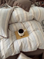Cove Stitch Washed Cotton Duvet Cover original reference image 8