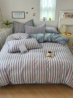 Cove Stitch Washed Cotton Duvet Cover original reference image 13