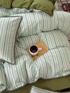 Cove Stitch Washed Cotton Duvet Cover original reference image 26