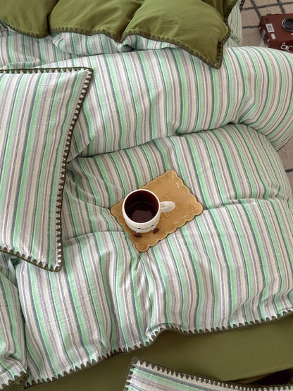 Cove Stitch Washed Cotton Duvet Cover original reference image 26
