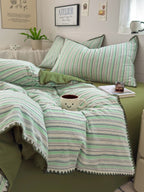 Cove Stitch Washed Cotton Duvet Cover original reference image 27