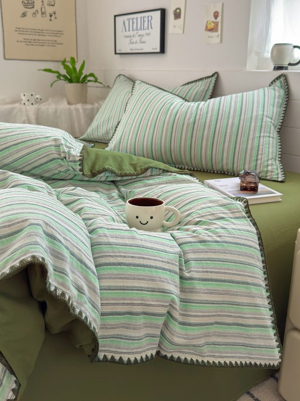 Cove Stitch Washed Cotton Duvet Cover original reference image 27