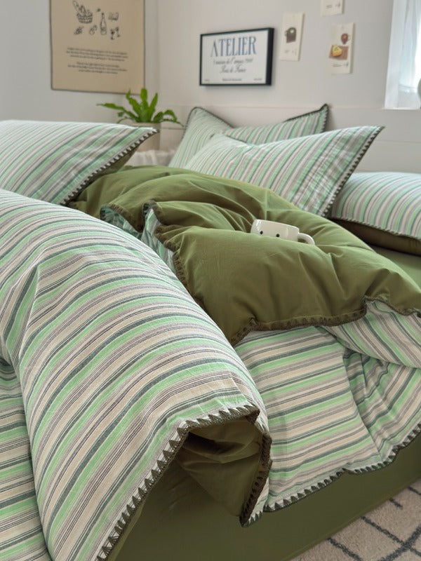 Cove Stitch Washed Cotton Duvet Cover original reference image 30