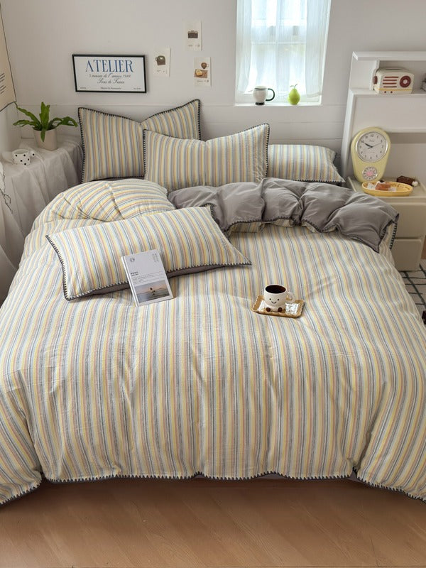 Cove Stitch Washed Cotton Duvet Cover original reference image 31