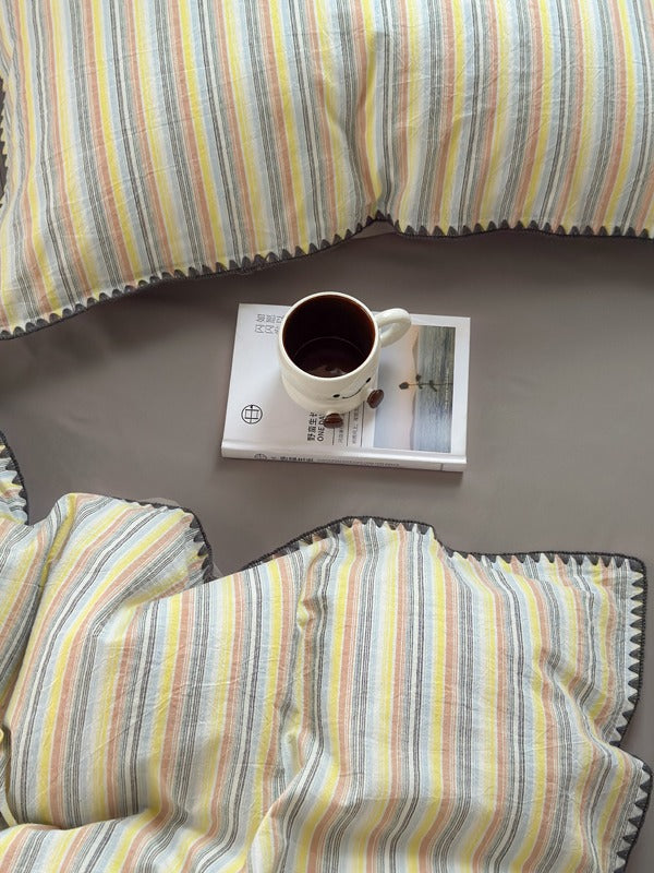 Cove Stitch Washed Cotton Duvet Cover original reference image 33