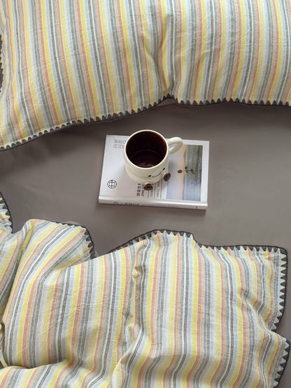 Cove Stitch Washed Cotton Duvet Cover original reference image 33