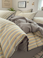 Cove Stitch Washed Cotton Duvet Cover original reference image 36