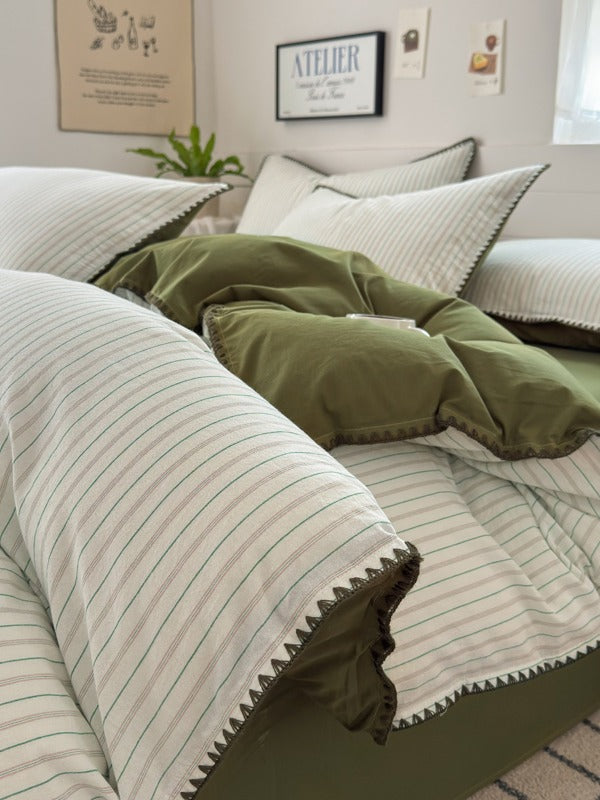 Cove Stitch Washed Cotton Duvet Cover original reference image 42