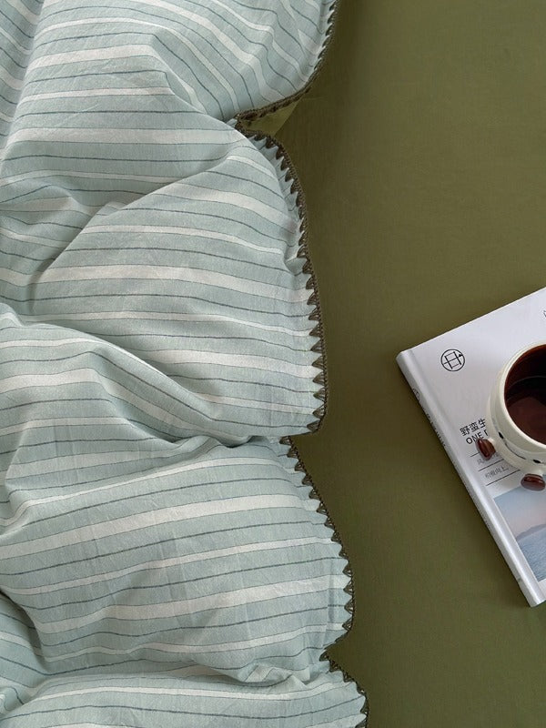 Cove Stitch Washed Cotton Duvet Cover original reference image 46