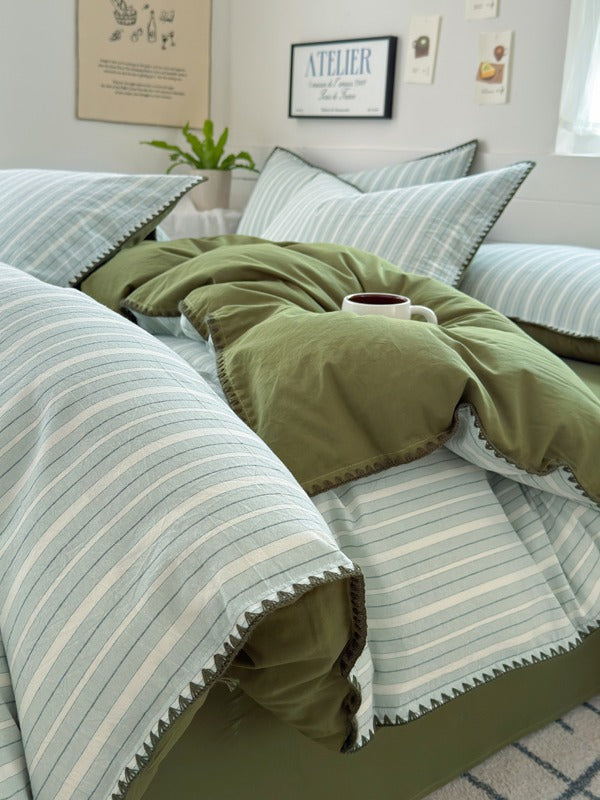 Cove Stitch Washed Cotton Duvet Cover original reference image 48