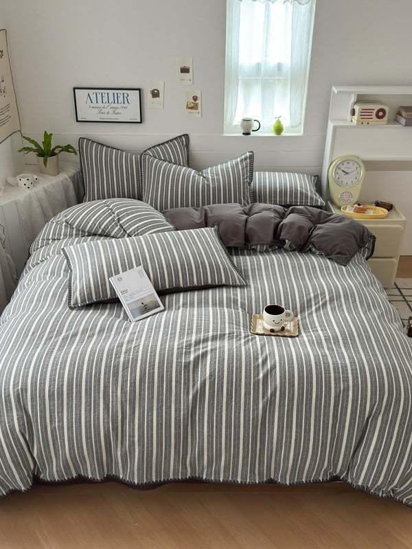 Cove Stitch Washed Cotton Duvet Cover original reference image 49
