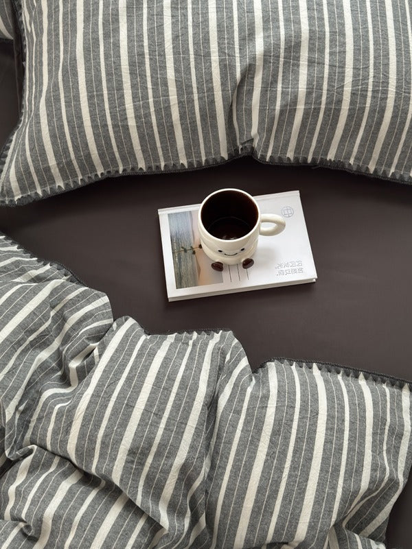 Cove Stitch Washed Cotton Duvet Cover original reference image 51