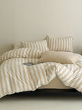 Cove Stripe Cotton Muslin Duvet Cover original reference image 8