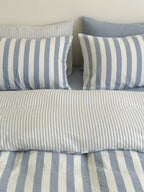 Cove Stripe Cotton Muslin Duvet Cover original reference image 10