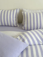 Cove Stripe Cotton Muslin Duvet Cover original reference image 20